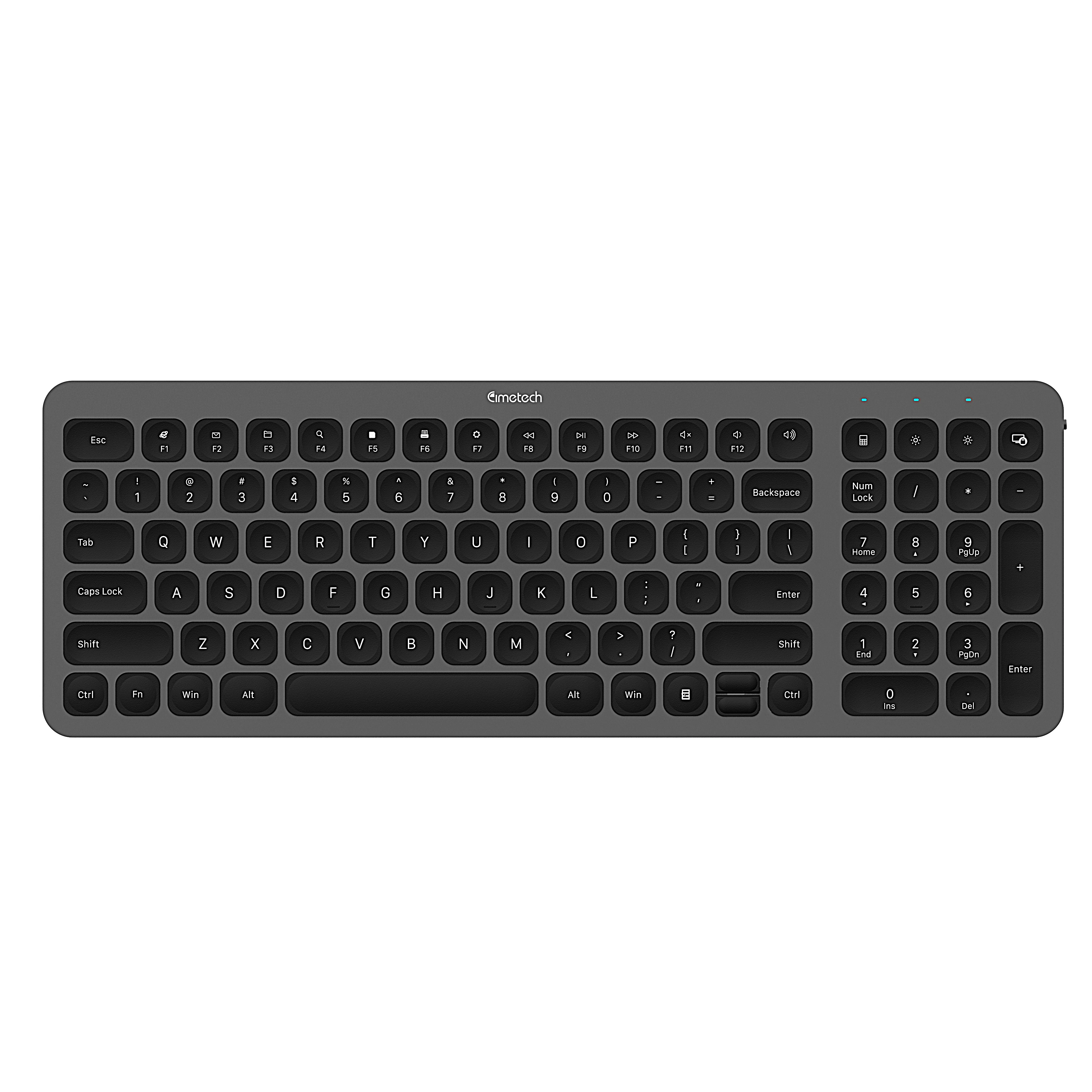 Factory Wholesale Mute 2.4G Ultra Thin Full Size BT  Wireless Keyboard With Usb Receiver