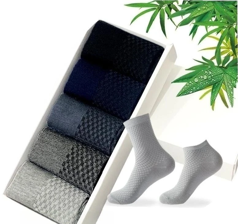 Wholesale Black White grey business men unisex Custom Logo Adults Crew Bamboo Fiber socks