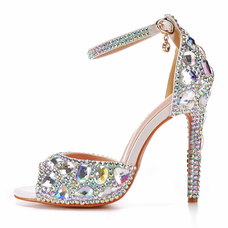 Bridal Shoes Ladies wedding shoes 11 cm high heel thin heel diamond crystal rhinestone shoes for wedding