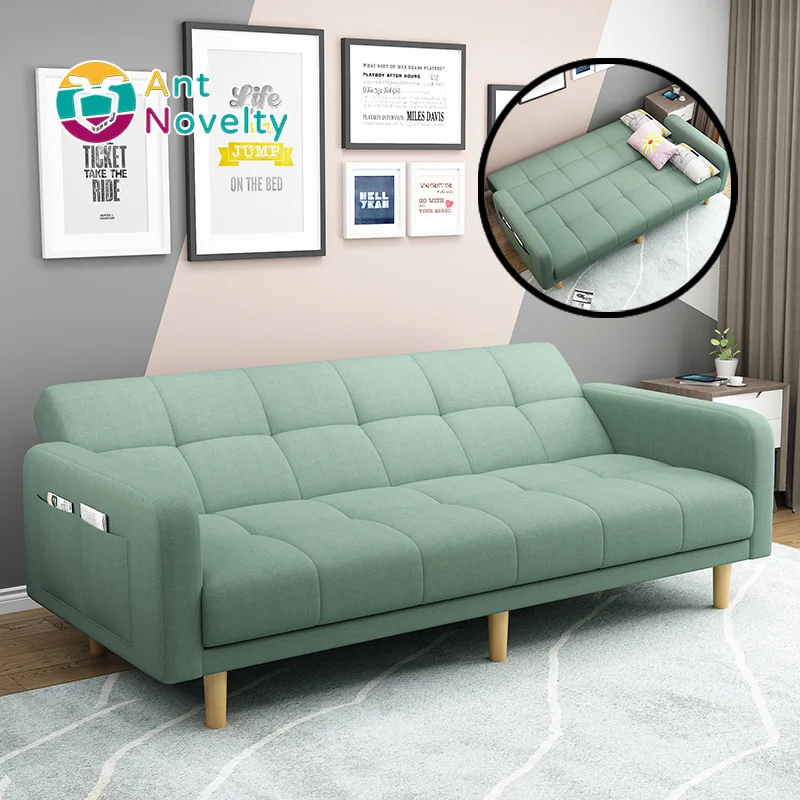 Antnovelty Double Luxurious Mini Corner Sofa Sofa Couch With Bed Beds Frame Pull Out Furniture 3 Seater