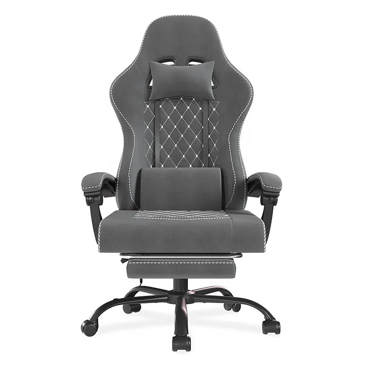 Best Chair Gaming Grey New Silla Gamer Stol Stuhl Video Game Vibration Massage Office Pc Desk Game Chair with Footrest Speakers