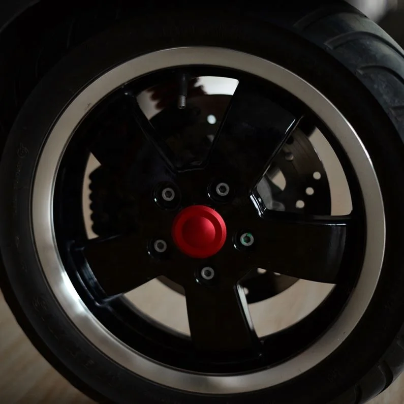 V accesorios Aluminum Front Wheel HubCap Cover Hub Cap For V GTS 300 In Black / Red / Gray