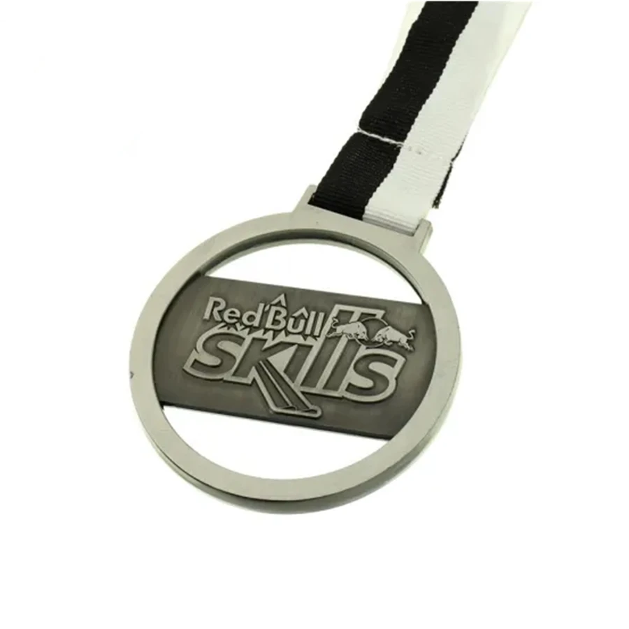 Custom 3D Sports Bronze Metal Medal Zinc Alloy Running Award Metal with Sublimation Ribbon