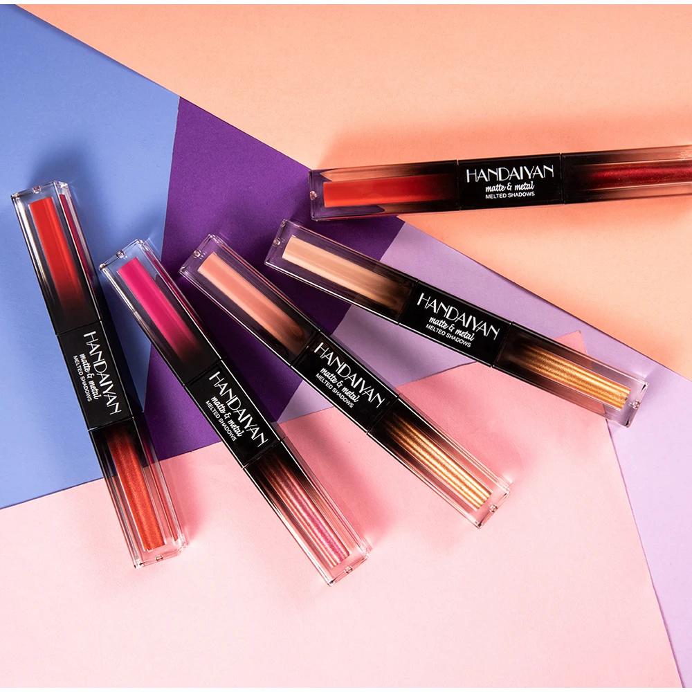 2 In 1 Liquid Pearly Matte Water Polarized Shiny 2 Colors Eyeshadow Makeup