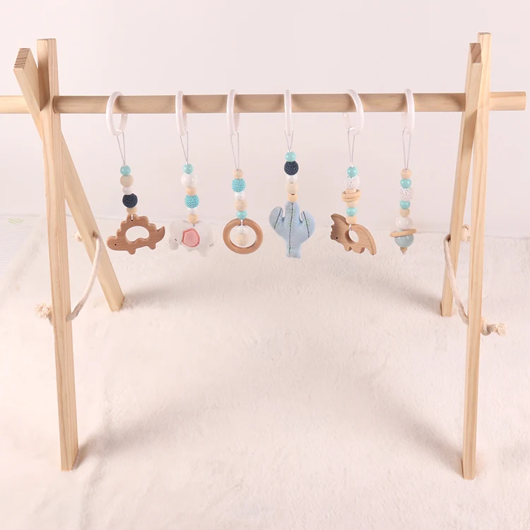 Wholesale multi function practical exquisite excellent elegant wood baby play gym