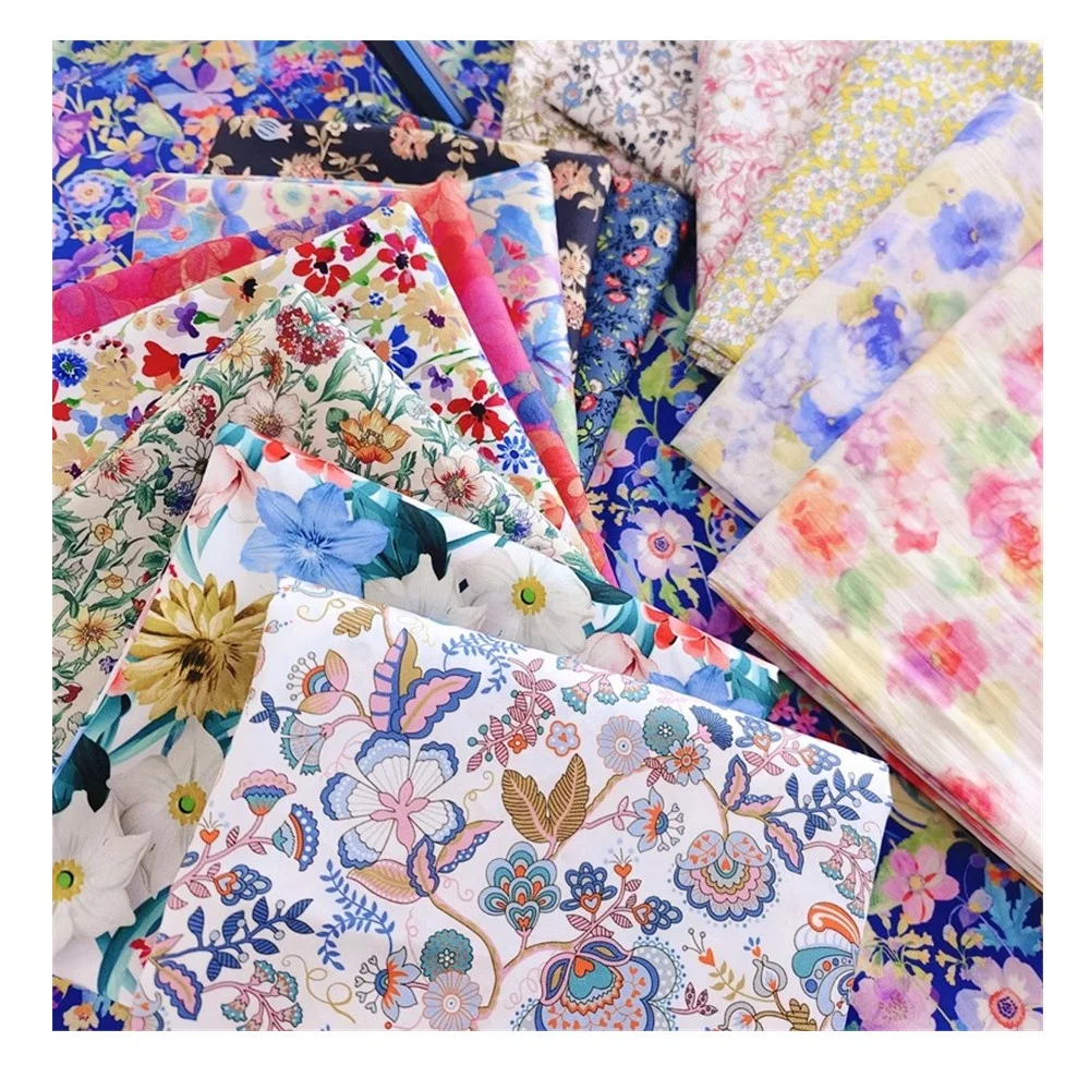 Китайская Женская Цифровая ткань tana lawn с принтом, хлопковая ткань liberty London для одежды