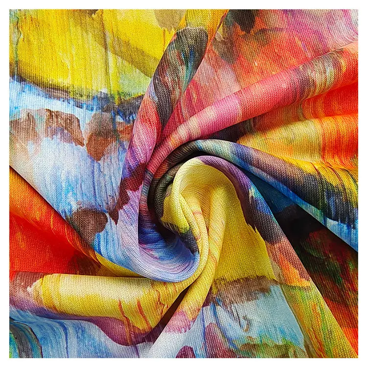 4 Way Stretchable Printable Yoga Wear Fabric 77%Polyester 23%Spandex Athletic Yoga Fabric for Yoga Pants