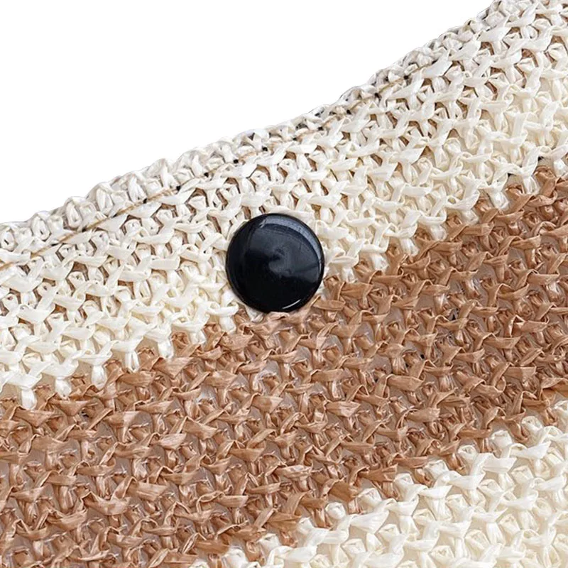 2022 Personalized Luxury Fashion Woman Summer Simple Mini Straw Woven  Hand Basket Beach Bags Ladies Tote Summer Beach Straw