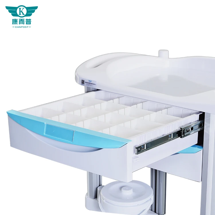 ABS Plastic Anesthesia Medicine Medical Cart Emergency Treatment Drug Trolley Hospital Furniture