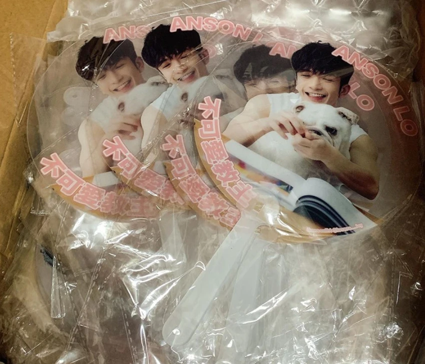 Korea event transparent picket custom single double sided printing large waterproof plastic PVC Hand Fan