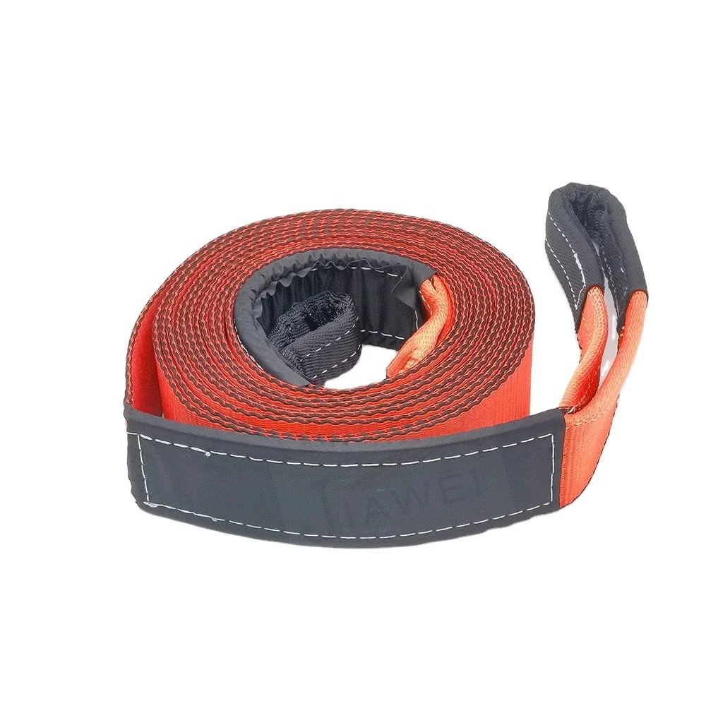 4WD 9m Vehicle heavy duty Tow strap With  Custom Recovery Strap snatch rope 4X4