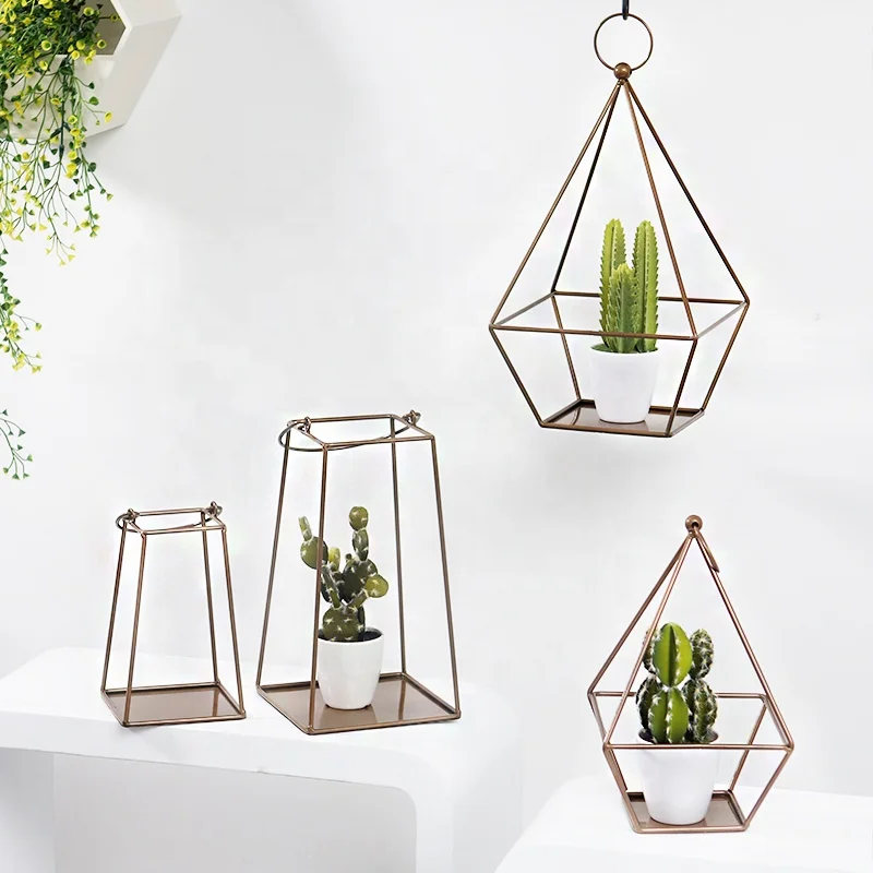 Fantastic Inspired Decorative Hanging Metal Planter Shelf Hanging Decor Home And Garden Wire Planter