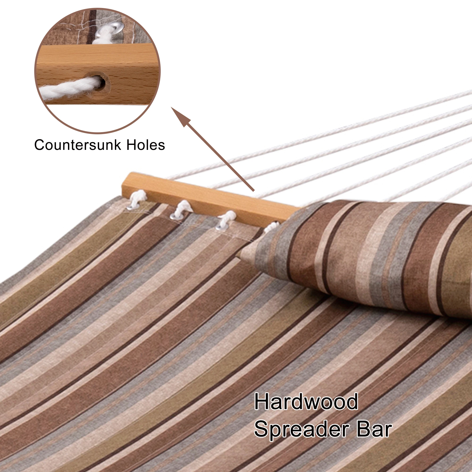 Danlong 12ft  customizable heavy duty polyester quilted hammock with steel stand