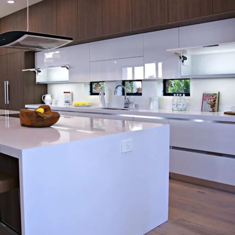 Chinese Manufacturer Kitchen Wall Cabinet High Gloss Modular Kitchen Cabinets With Kitchen Island