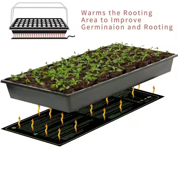 20x10 Inch Seed Tray Heating Pad Durable Waterproof Greenhouse Warm Seedling Heat Mat for Plants