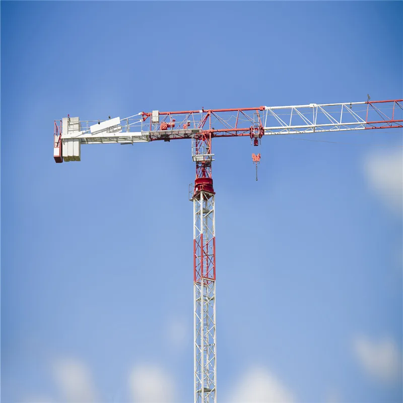 8 ton flattop tower crane 60M jib length HTP6020 yellow crane tower crane for sale