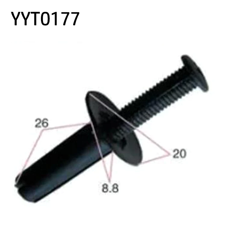 Factory supply black long screw clips black panel clips automotive plastic clips rivets universal in the car