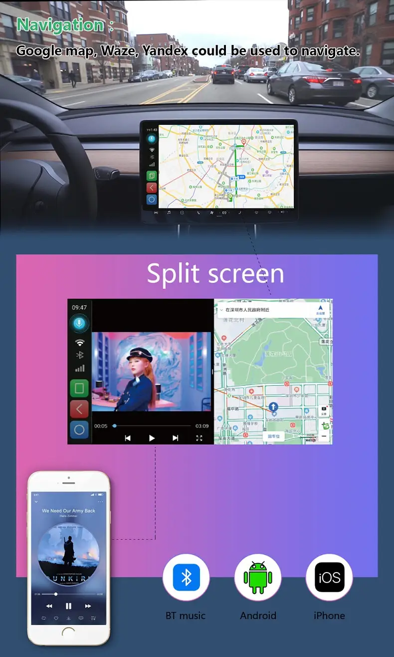 2022 ux999 Pro 9.0 Upgrade 10 4 64g Applepie 2 ux-999 Car Play Mini Android Wireless CarPlay AI Box ux 999
