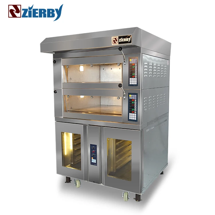 
Oven Manufacturer Industrial bread 2 deck 4 tray and 12 tray proofer bakery machine proofer deck combination oven 