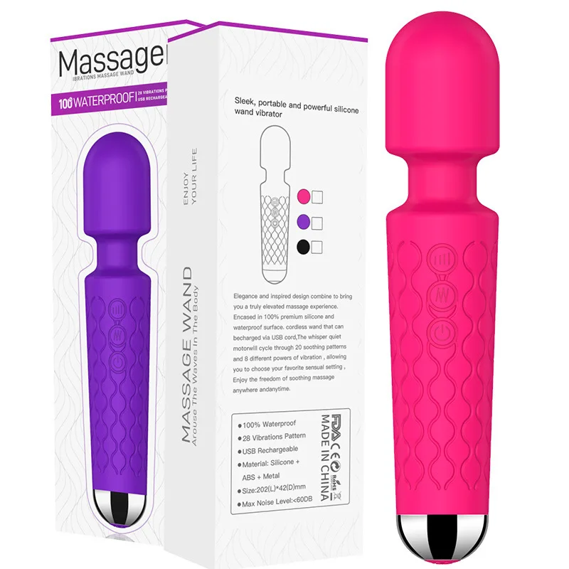 Hot Selling Medical Silicone Health Care Wand Massager Vibrator Sex Toys For Woman