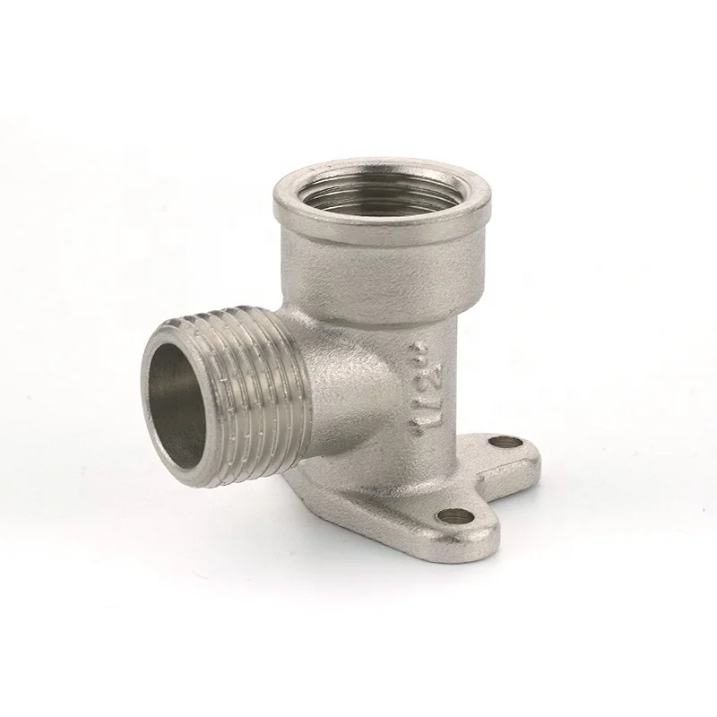 Professional china supplier internal thread water pipe fittings brass backplate elbow