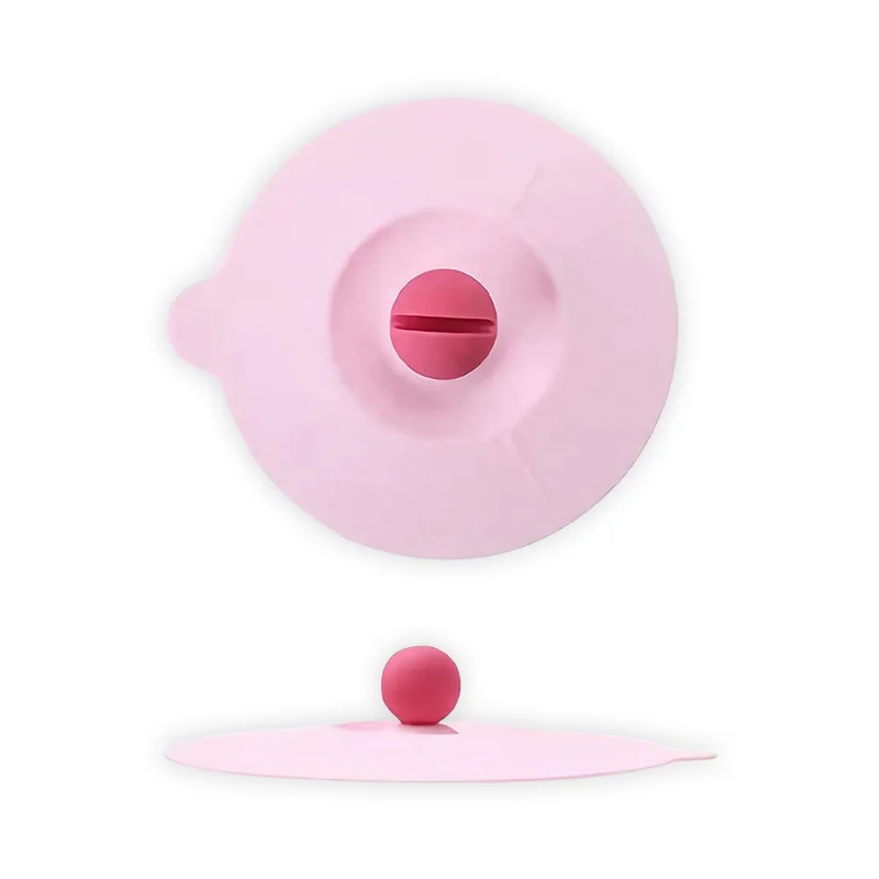 Wholesale Food Grade Silicone Coffee Cup Lid Lovely Anti Dust Silicone Fruit Cup Cover Silicone Cartoon Cup Cover