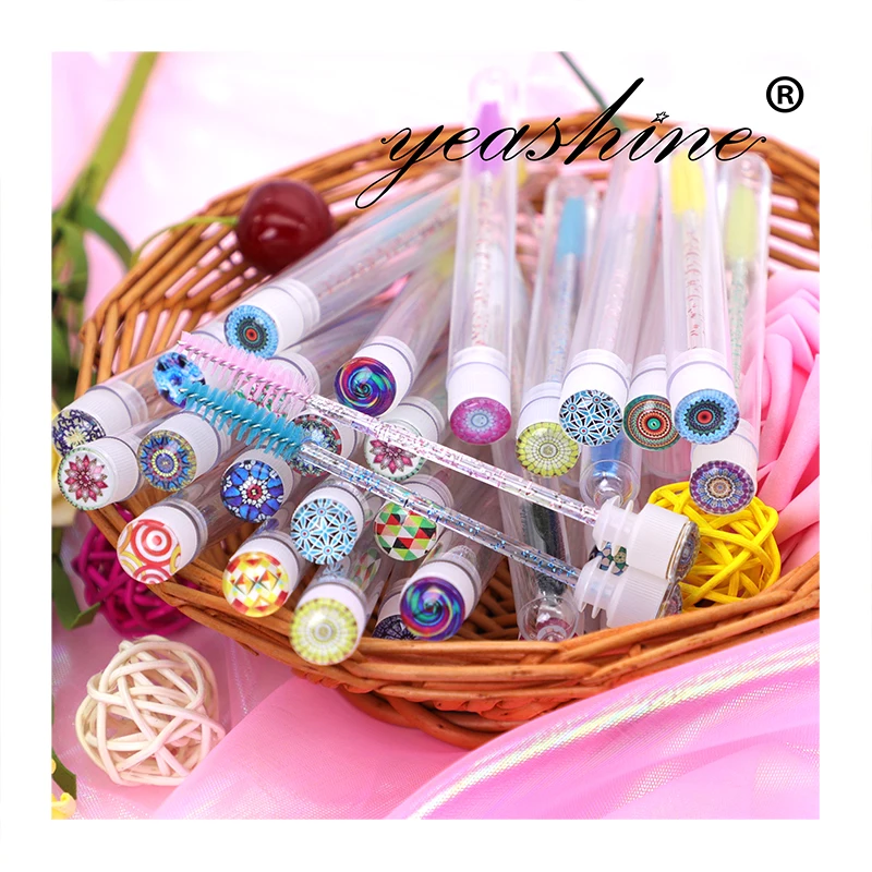 Mascara Wand Tubes Lash Mini Pink Eye Disposable Free Makeup Sampl Spoolie Holder Eyelash Brush
