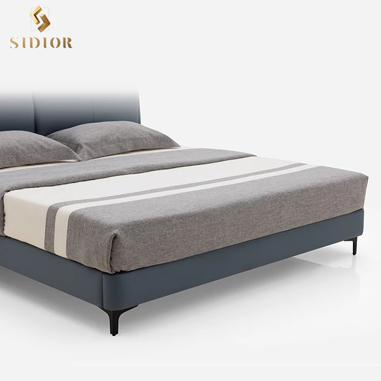 Popular Design Bedroom Furniture Italian Luxury 1.8 M Modern Leather Bed