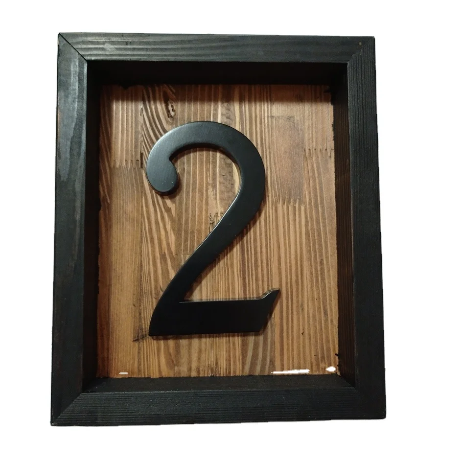 High Quality With Competitive Price Floating Mounted Or Flush Mounted House Number Plaque Plates Black