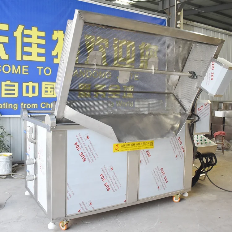 Automatic electric gas plantain banana french fries deep batch fryer machine falafel namkeen frying machine with stirring