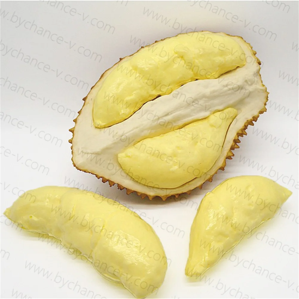 artificial fruits art craft decor lifelike cutted half piece Durian pulp fake tropical fruit for food Ads display props