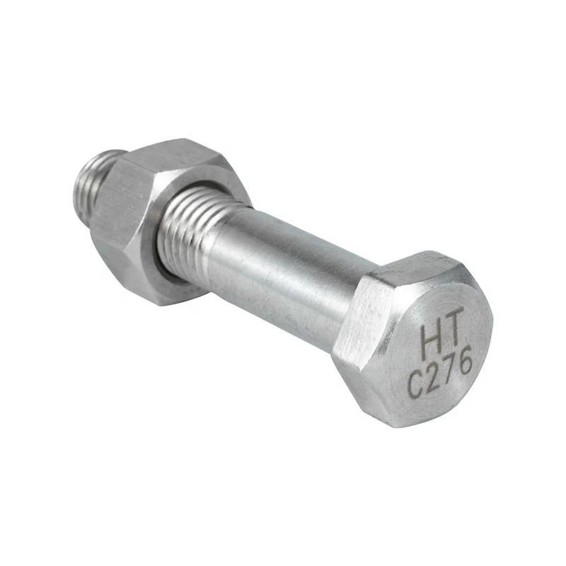 
Professional manufacturing Hastelloy C-276 2.4819 N10276 Hex head bolt and nut screw with washer 
