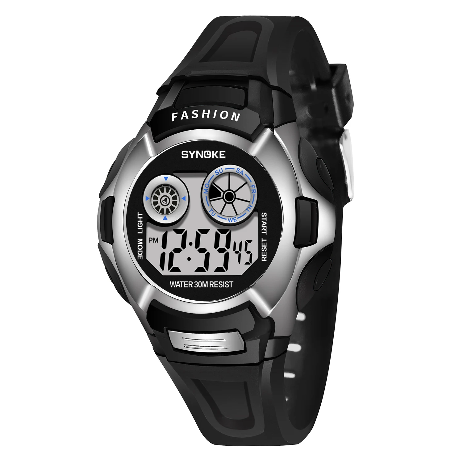 
SYNOKE Fashionable translucent alarm colorful luminous multifunctional sports boys girls primary school electronic digital watch 