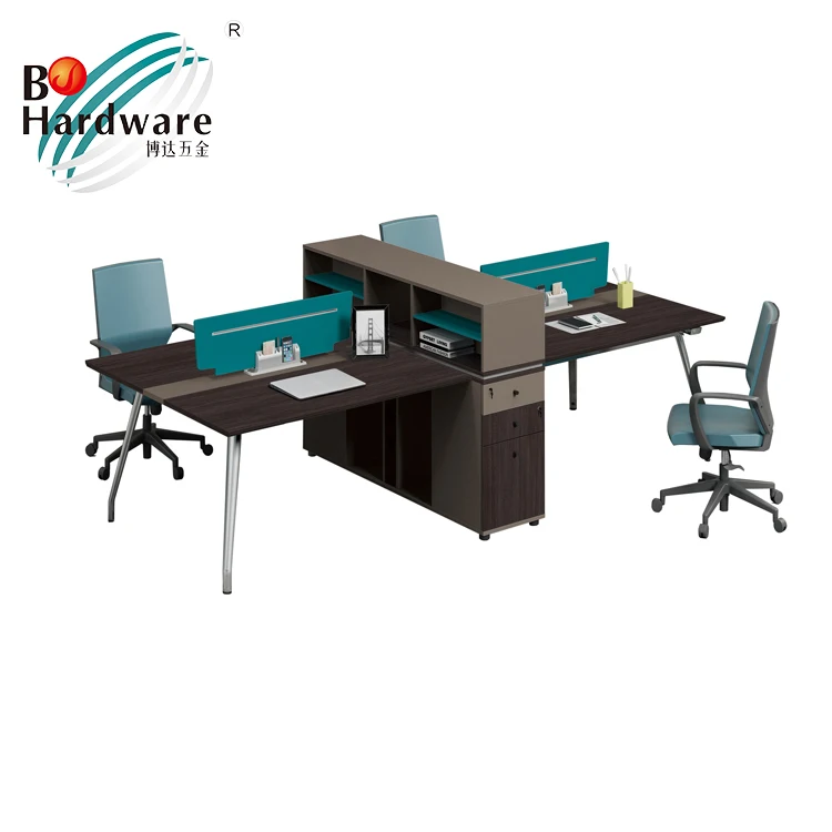 High Quality Furniture Modern Modular Desk System 4 Person Workstation For Office