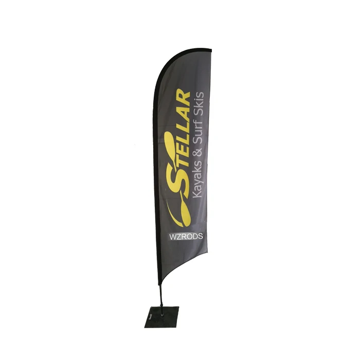 Custom outdoor feather knife advertising beach flag