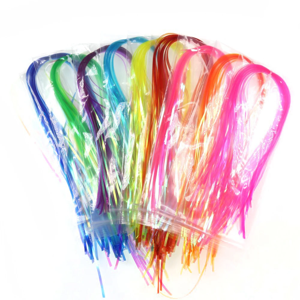 Factory wholesale fly fishing oem service all fly fishing streamers 0.3mm 1mm 2mm 3mm width fly tying tinsel