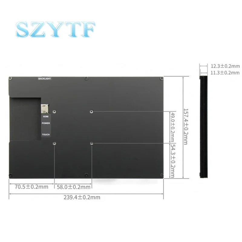 10.1 inch Touch Screen LCD Display 1280 x 800 for Raspberry Pi 3B+/4B with Case for Raspberry Pi
