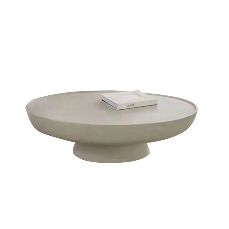 Direct Selling modern concrete designs concrete coffee table italian high quality round side table luxury wooden coffee tables