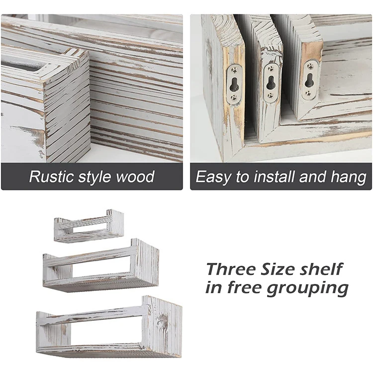 cheap Modern and rustic appearance, handcrafted with unique wall floating shelves