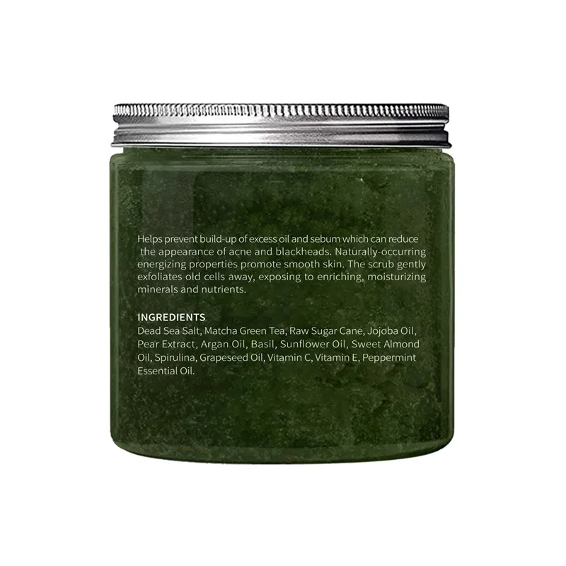 MELAO Organic Skin Nourishing Green Tea Face Body Scrub Cleansing Customize Moisturizer Remover Dead Skin Scrub Private Label