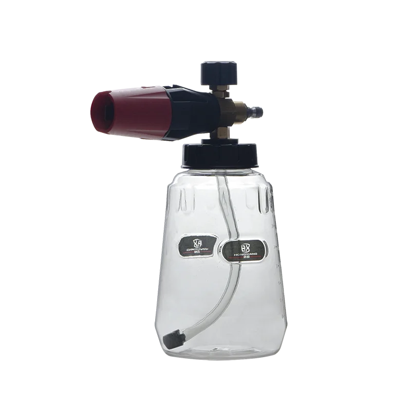 Auto Car Wash 1000ml Transparent Bottle High Pressure Car Washer Red 1/4 Nozzle Snow Foam Lance Cannon Gun