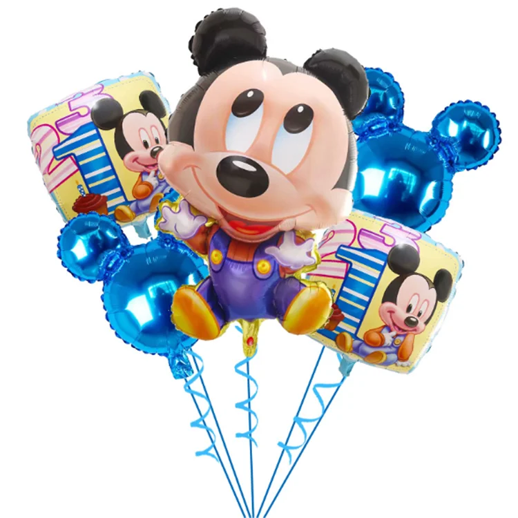 New Design Large Cute Mickey Minnie Cartoon Foil Balloon Baby Birthday Party Decoration Balloon For Kids Toy