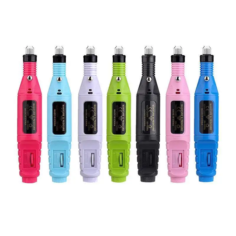 Professional Electric Nail Drill Machine 7 Colors Electric Nail Sander Electric Manicure Tool Nail Drill Machine With Bits Set