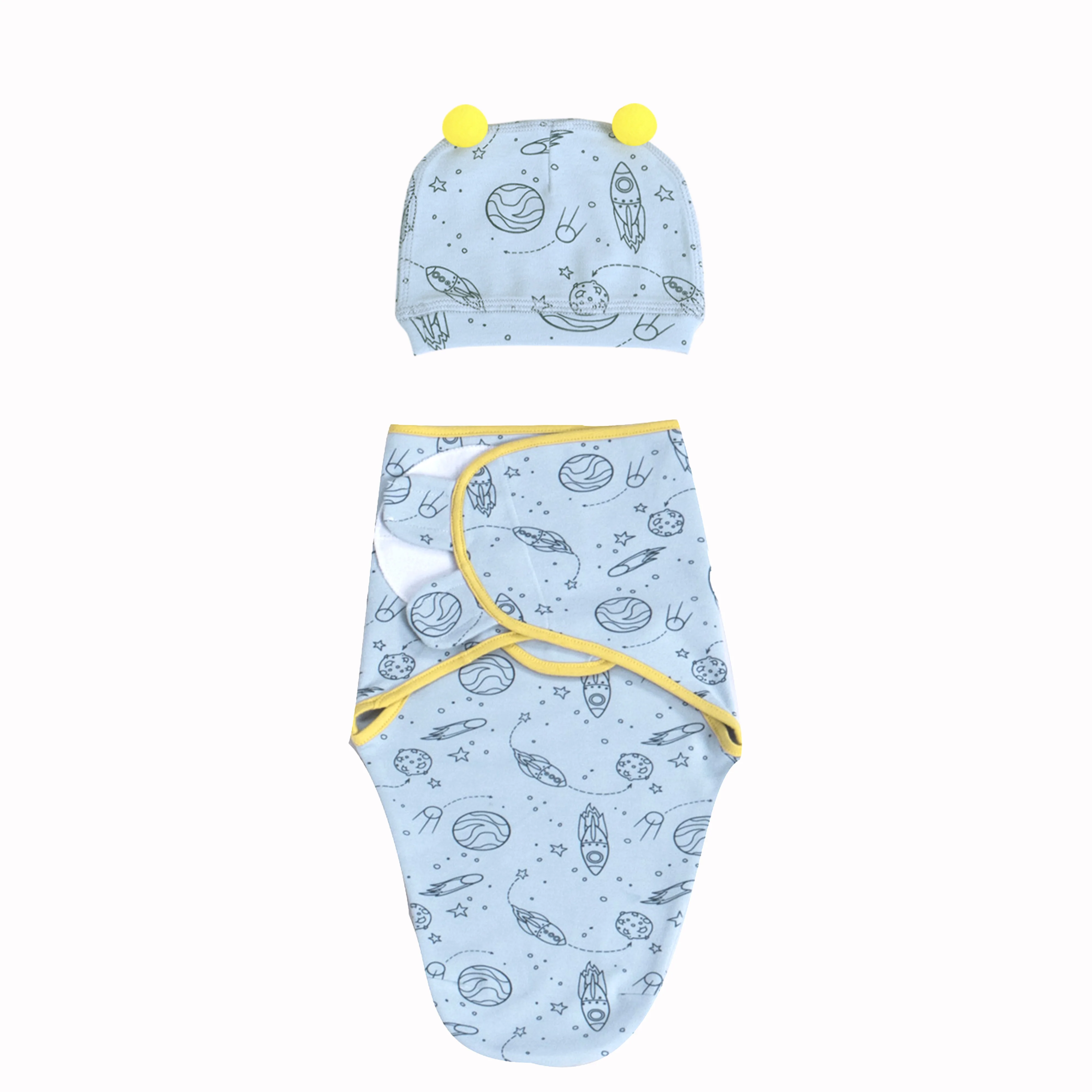 
Wholesale Newborn Baby Sleeping Bag 2020 Cartoon Printed 100% Cotton Baby Set Eco-friendly Baby Blanket 