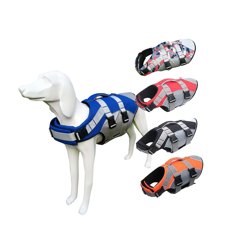 Wholesale Hot Sell New Design High-quality Oxford Fabric Reflective Pet Dog Life Jacket With Handle