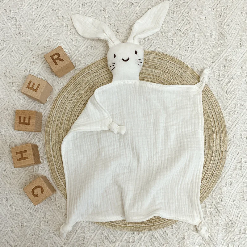 Ins Hot Baby Rabbit Comfort Towel Animal Doll Bonnie Rabbit Comfort Swaddle Blanket for Newborns