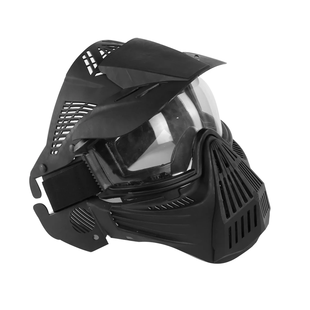 WOSPORT ABS Transformer Mask CS Full Face Mask With Goggle Paintball Outdoor Sport Mask Hunting Accessories