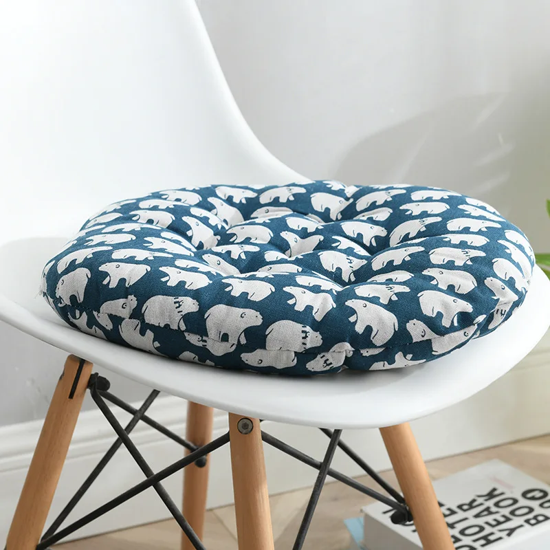 Office Chair Cushion Thicken Round Linen Seat Cushions For Back Pain Home Decor Decorative Outdoor Garden Cushions for Sofa