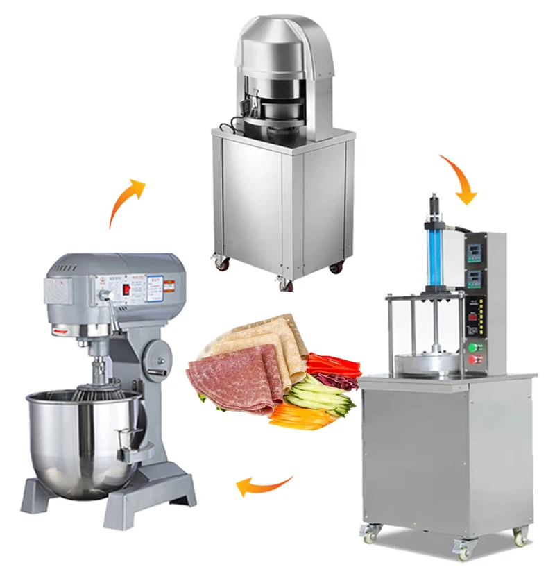 Automatic Hydraulic Chapati Maker Roasted Duck Pancake Making Machine
