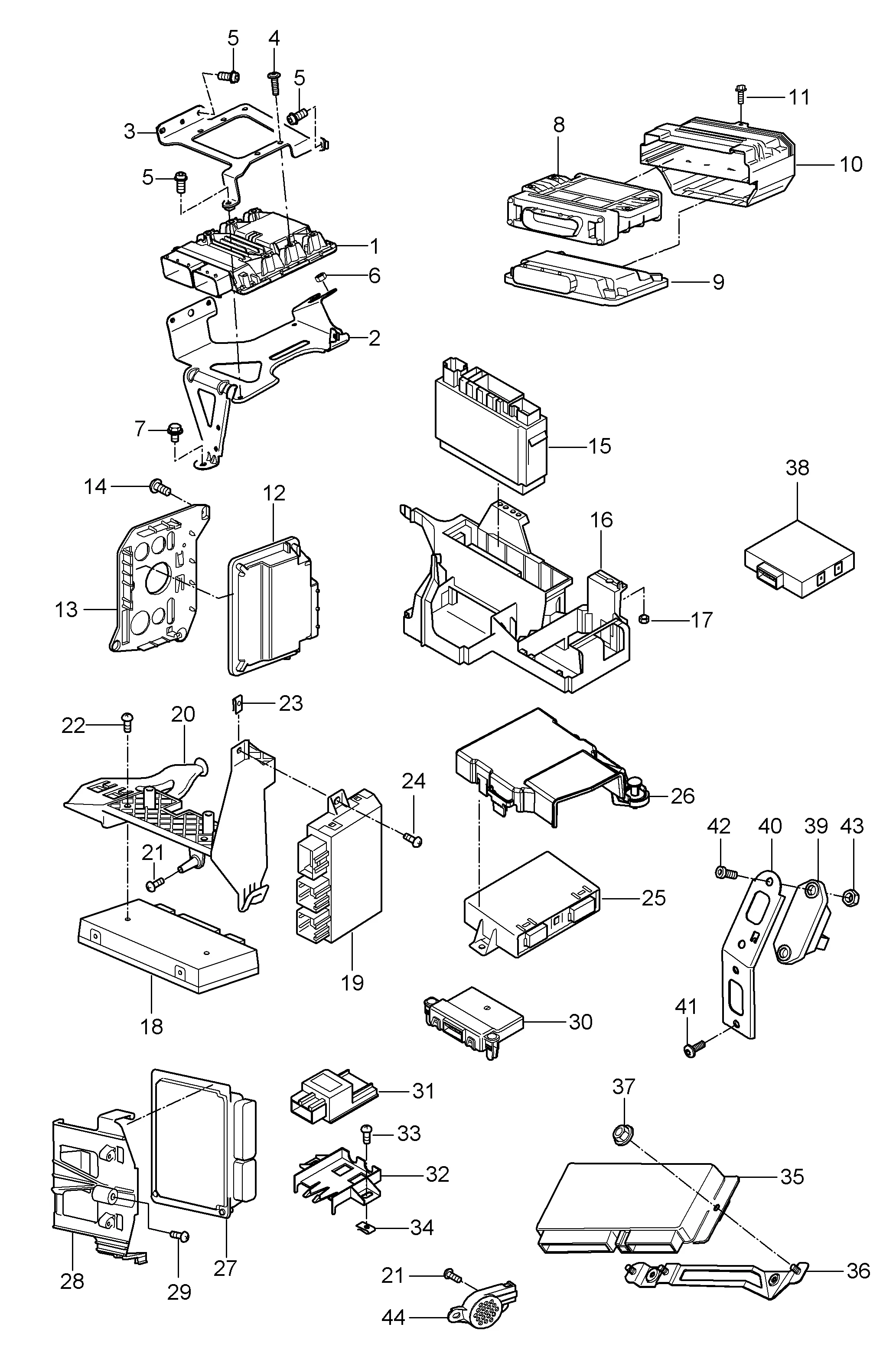 OEM95561012702 for Porsche Cayenne Gateway Control Body Computer Module